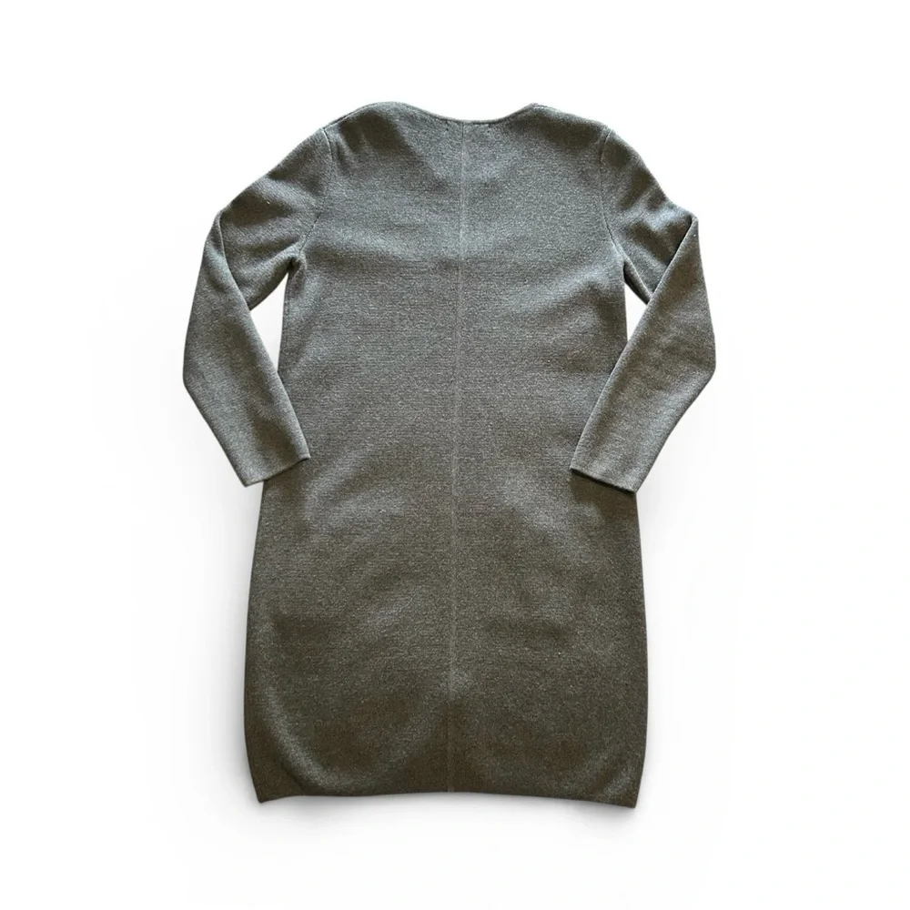 Banana Republic Charcoal Grey Full-Zip Longline Cardigan Small Classiccore - Picture 3 of 12